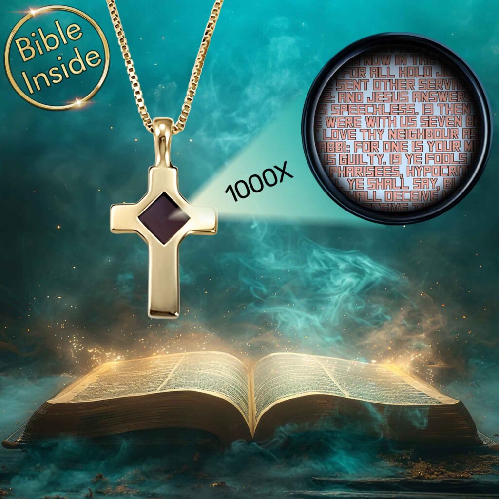 Christian Inspirational Gifts Cross Necklace With Bible Inside From My Nano Jewelry