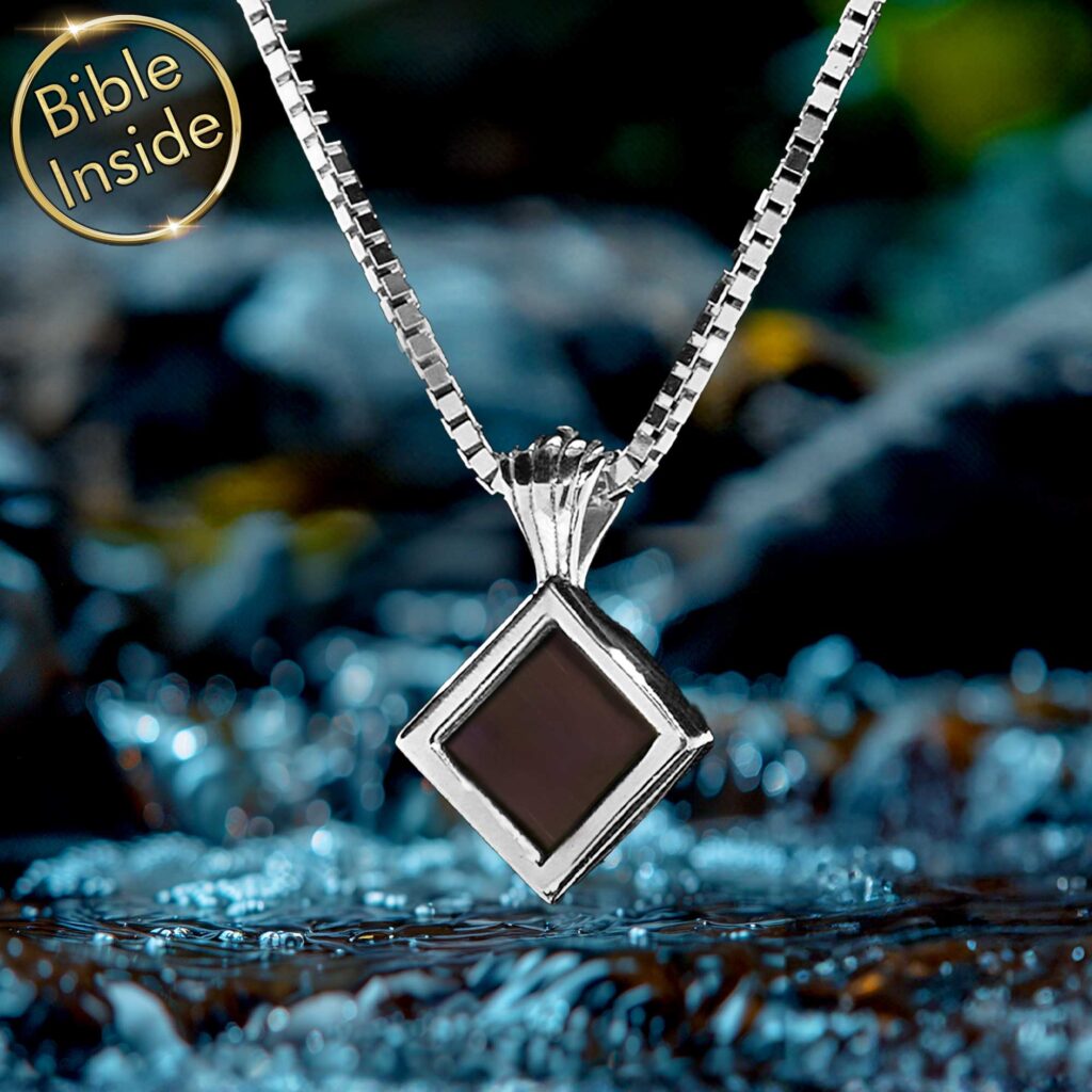 Small Christian Gifts Elegant Necklace With Bible Inside From My Nano Jewelry